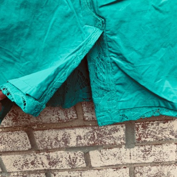 LOFT Teal Pencil Skirt Size 10 - Picture 6 of 10